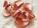 Farrah - Pink Slides with bow